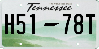 TN license plate H5178T