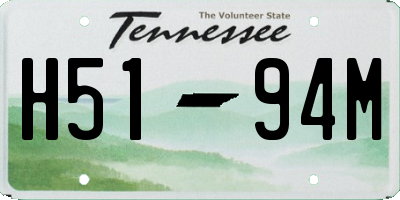 TN license plate H5194M