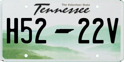 TN license plate H5222V