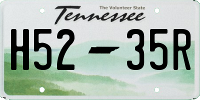 TN license plate H5235R