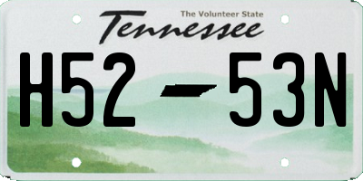 TN license plate H5253N