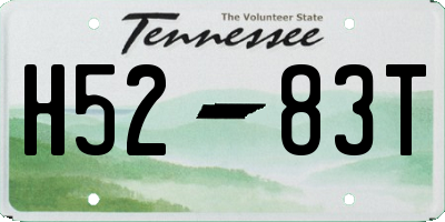 TN license plate H5283T