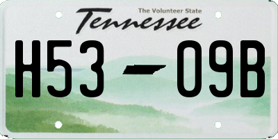 TN license plate H5309B