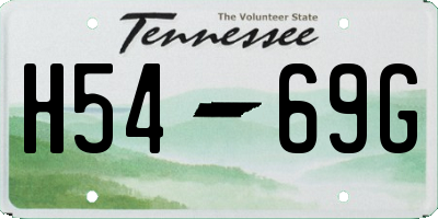 TN license plate H5469G