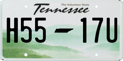 TN license plate H5517U