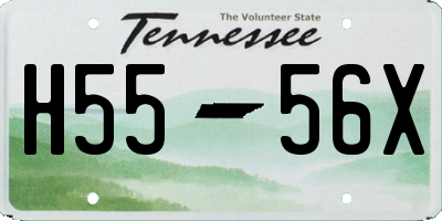 TN license plate H5556X