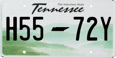 TN license plate H5572Y