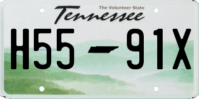TN license plate H5591X