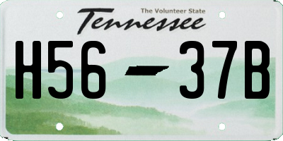 TN license plate H5637B