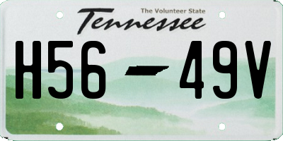 TN license plate H5649V