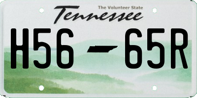 TN license plate H5665R