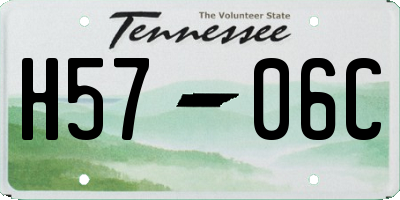 TN license plate H5706C