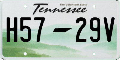 TN license plate H5729V