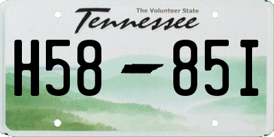 TN license plate H5885I