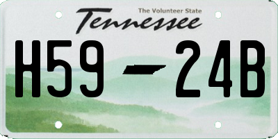 TN license plate H5924B