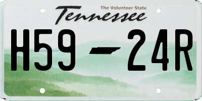 TN license plate H5924R