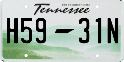TN license plate H5931N