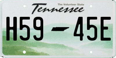 TN license plate H5945E