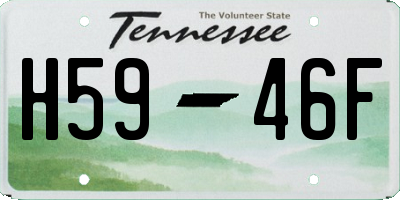 TN license plate H5946F