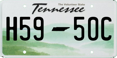 TN license plate H5950C