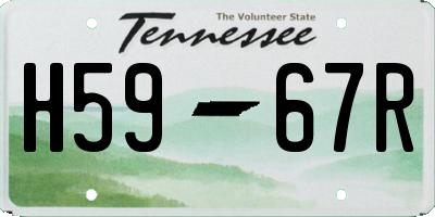 TN license plate H5967R