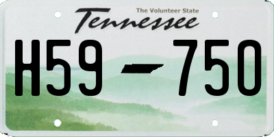 TN license plate H5975O