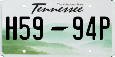 TN license plate H5994P