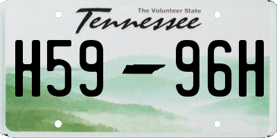 TN license plate H5996H