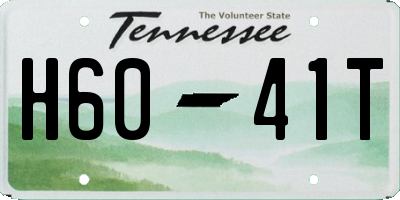 TN license plate H6041T