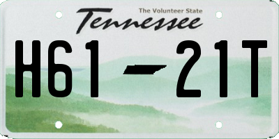 TN license plate H6121T
