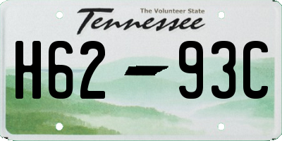 TN license plate H6293C