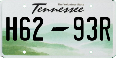 TN license plate H6293R