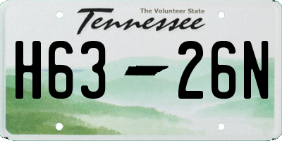 TN license plate H6326N