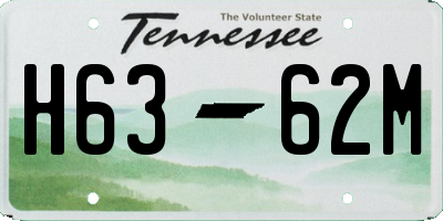 TN license plate H6362M