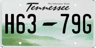 TN license plate H6379G