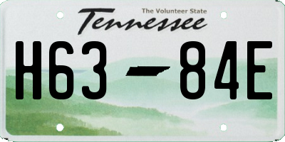 TN license plate H6384E
