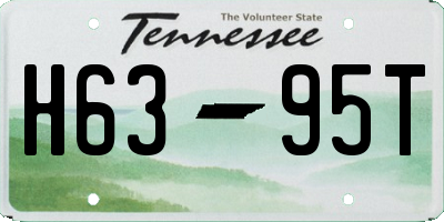 TN license plate H6395T