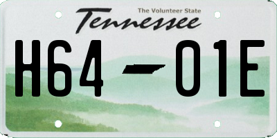 TN license plate H6401E