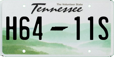 TN license plate H6411S