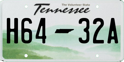 TN license plate H6432A