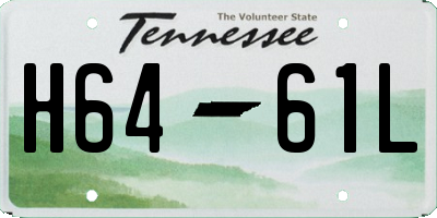 TN license plate H6461L