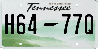 TN license plate H6477Q