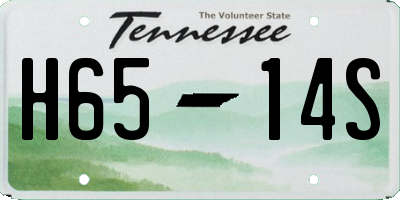 TN license plate H6514S