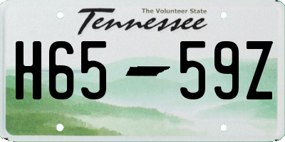 TN license plate H6559Z