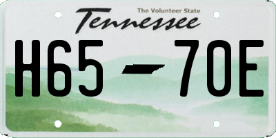 TN license plate H6570E