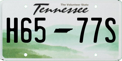 TN license plate H6577S