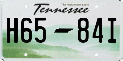 TN license plate H6584I