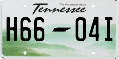 TN license plate H6604I