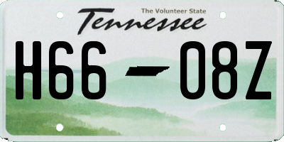 TN license plate H6608Z