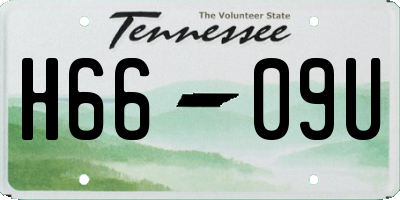 TN license plate H6609U